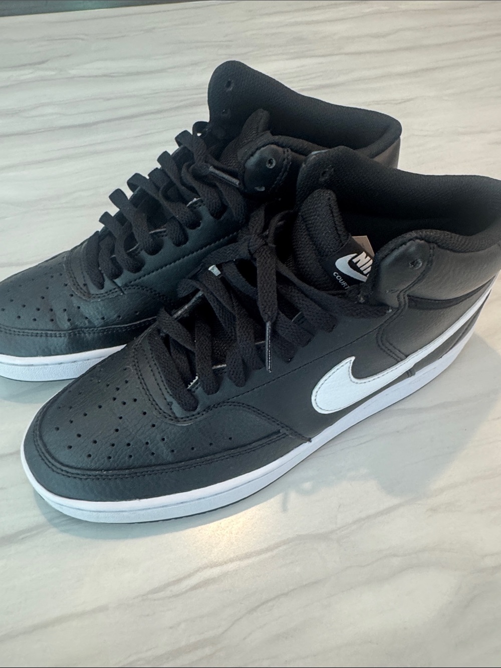 Nike Black & White Mid-Top Sneakers